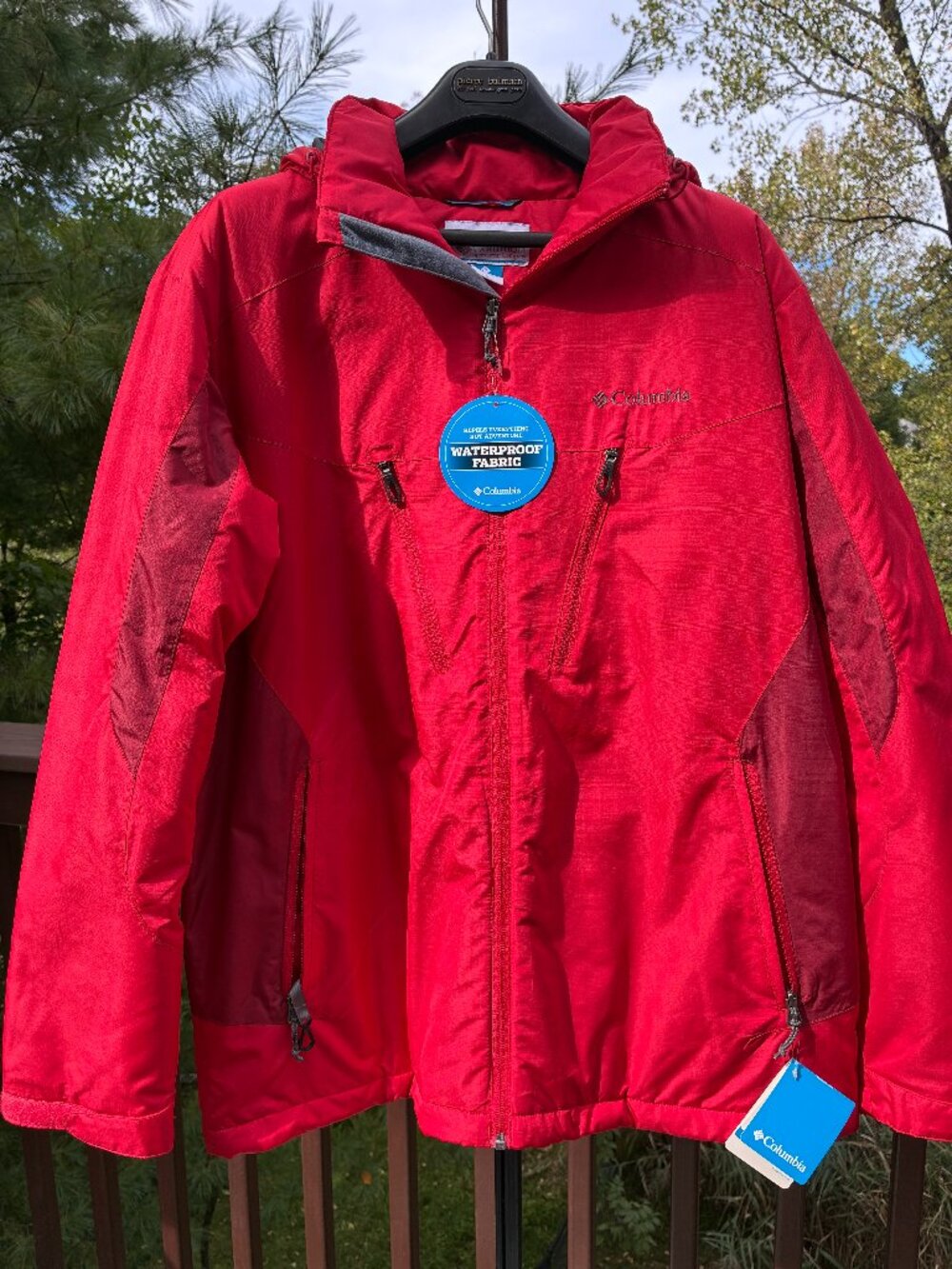 Columbia Men's Antimony IV Waterproof Jacket, Removable Hood, Large, Reg. $150
